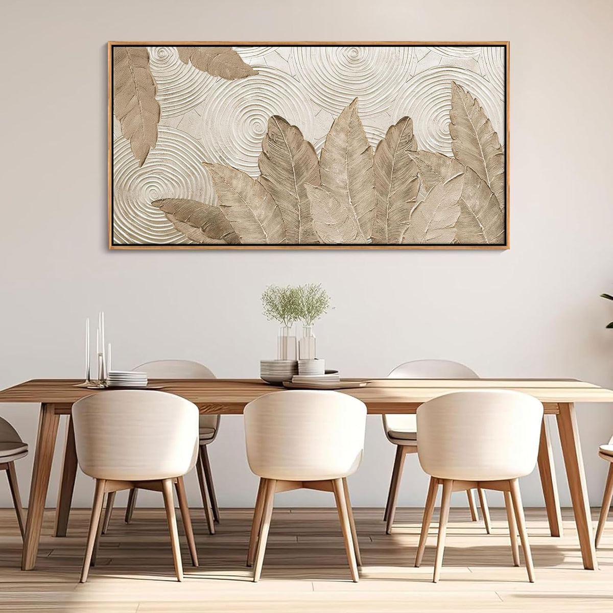 Minimalist & Modern Art for Bedroom Decor Framed Abstract Artwork for Walls Neutral & Contemporary