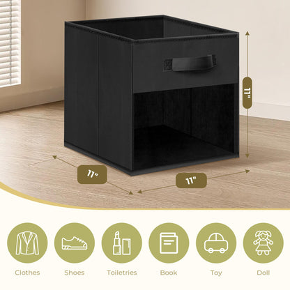STORAGEIDEAS Storage Bins with Clear Window, 11x11 Storage Cubes, Collapsible Cube Storage Box