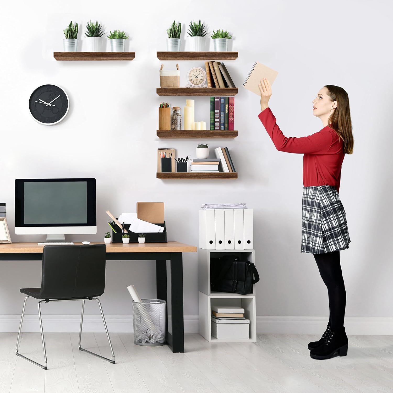 Sorbus Floating Shelves for Wall, Bathroom Shelves Wall Mounted for Kitchen, Bedroom, Living Room