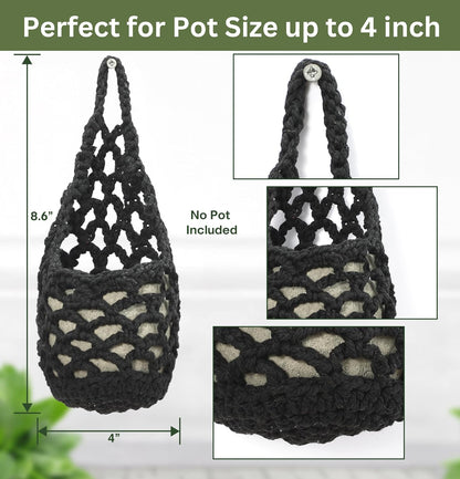 3PK Wall Planters for Indoor Plants, Macrame Plant Hanger | Wall Planter, Plant Hanger, Hanging