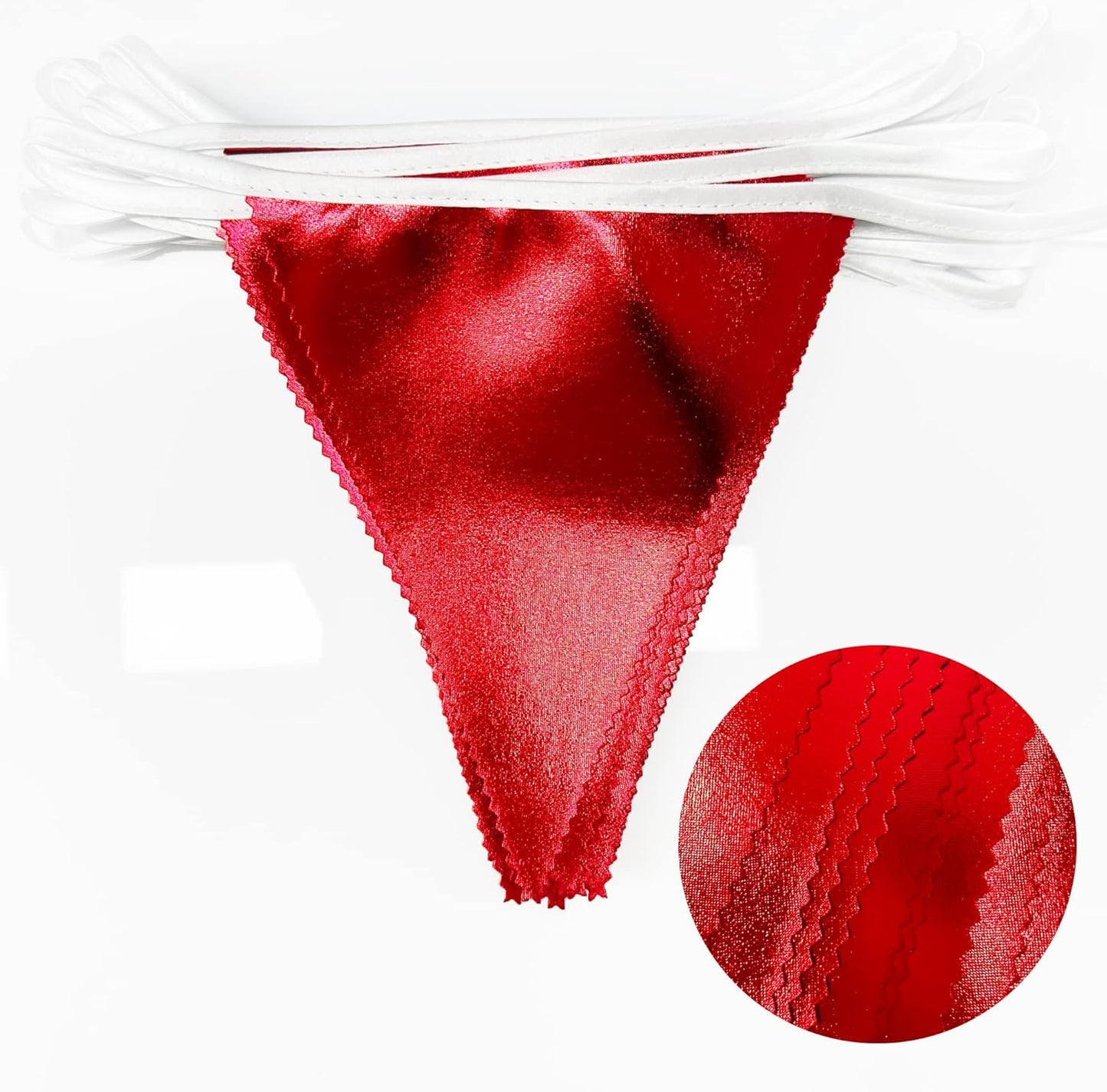 Red Party Decorations Triangle Pennant Banner Flag Dark Red Metallic Fabric Bunting Garland for