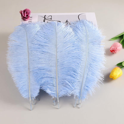 THARAHT Light Purple Ostrich Feathers 12pcs Natural Bulk 8-10Inch 20cm-25cm for Crafts Wedding