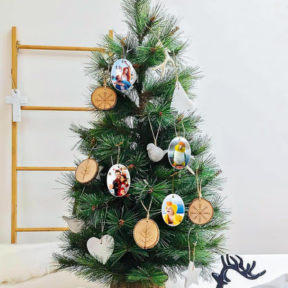 Personalized Christmas Ornaments 2025 Ceramic Custom Picture Text Hanging Ornament Customized