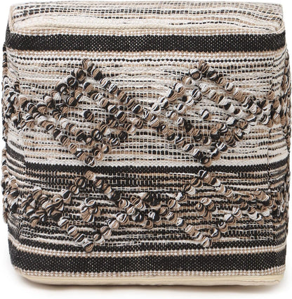 REDEARTH · Tufted Pouf Ottoman with Filler Textured Storage Cube Bean Bag Pouffe Footrest for