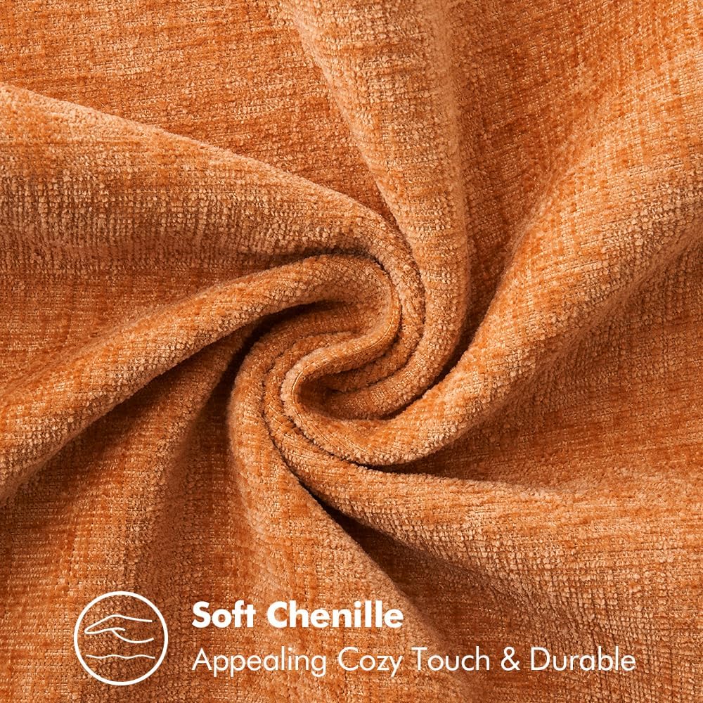 MIULEE Pack of 2 Fall Couch Throw Pillow Covers 20x20 Inch Orange Farmhouse Decorative Pillow