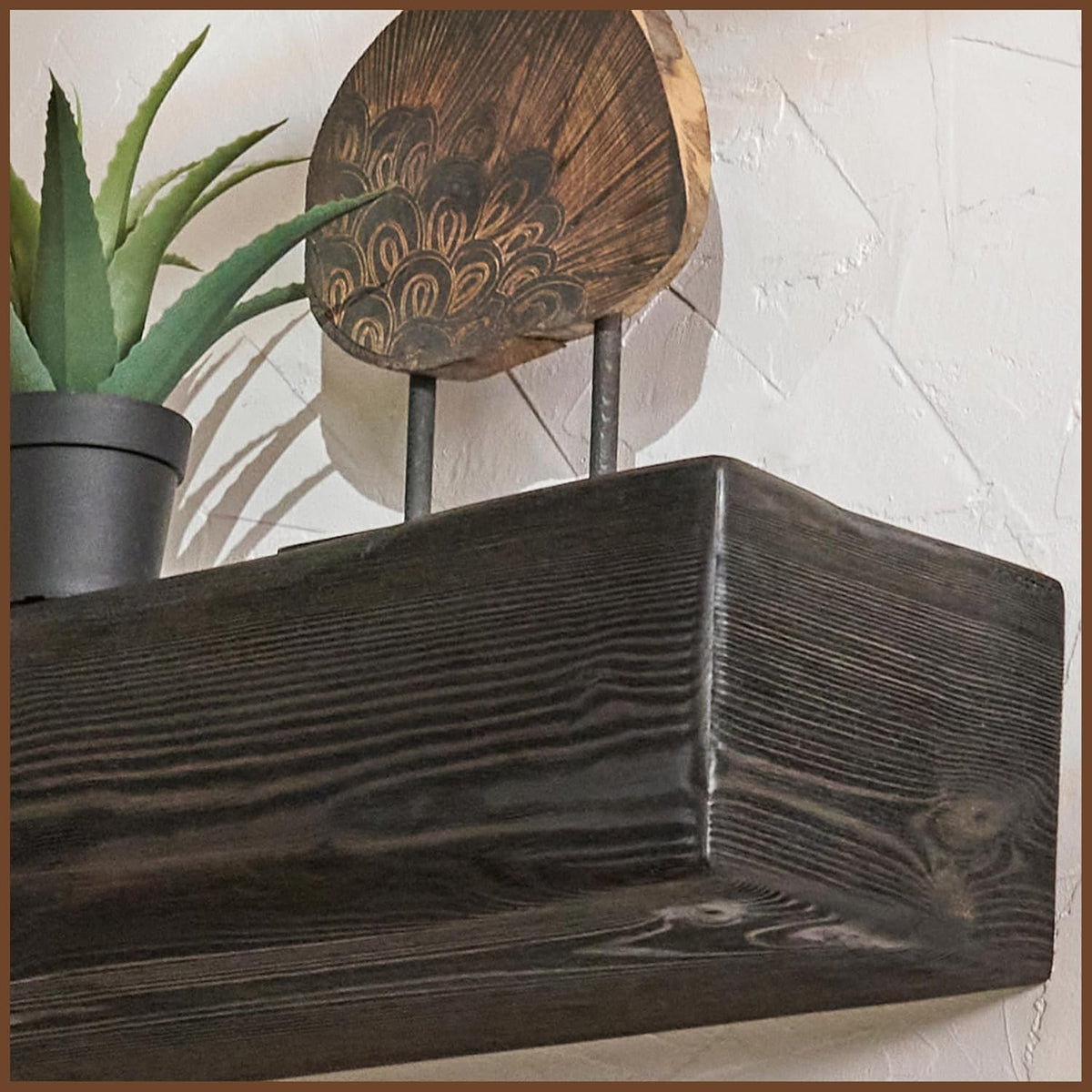 Handmade Fireplace Mantel Shelf, Extra Wide Rustic Wood Mantles for Over Fireplace, Wall Mounted