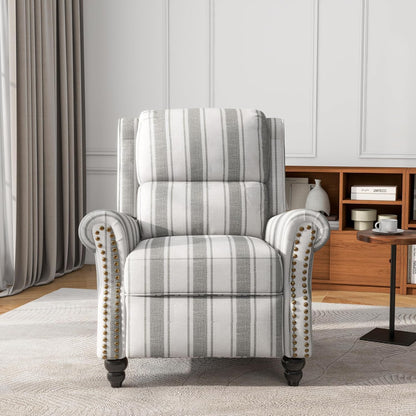 UIXE Pushback Recliner Chairs Set of 2, Fabric Armchair Push Back Accent Chair for Living Room