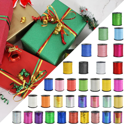 BEISHIDA 12 Assorted Colors Curling Ribbons Set,Rainbow Balloons Strings,1/5 ''Thin 264yds for Gift