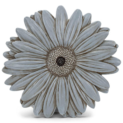 NAT & Jules Gerbera Daisy Flower Shaped Dimensional Indoor Outdoor 12 inch Cast Resin Decorative