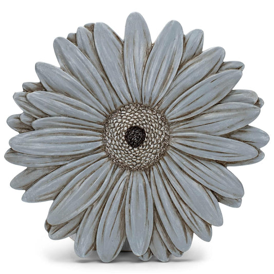NAT & Jules Gerbera Daisy Flower Shaped Dimensional Indoor Outdoor 12 inch Cast Resin Decorative