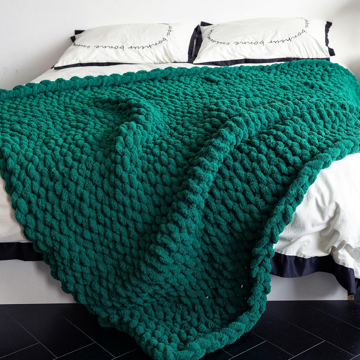 Chunky Knit Blanket - Luxury Soft Cozy 40 * 50 Throw Blanket,100% Woven Blanket Rope Knot Throw