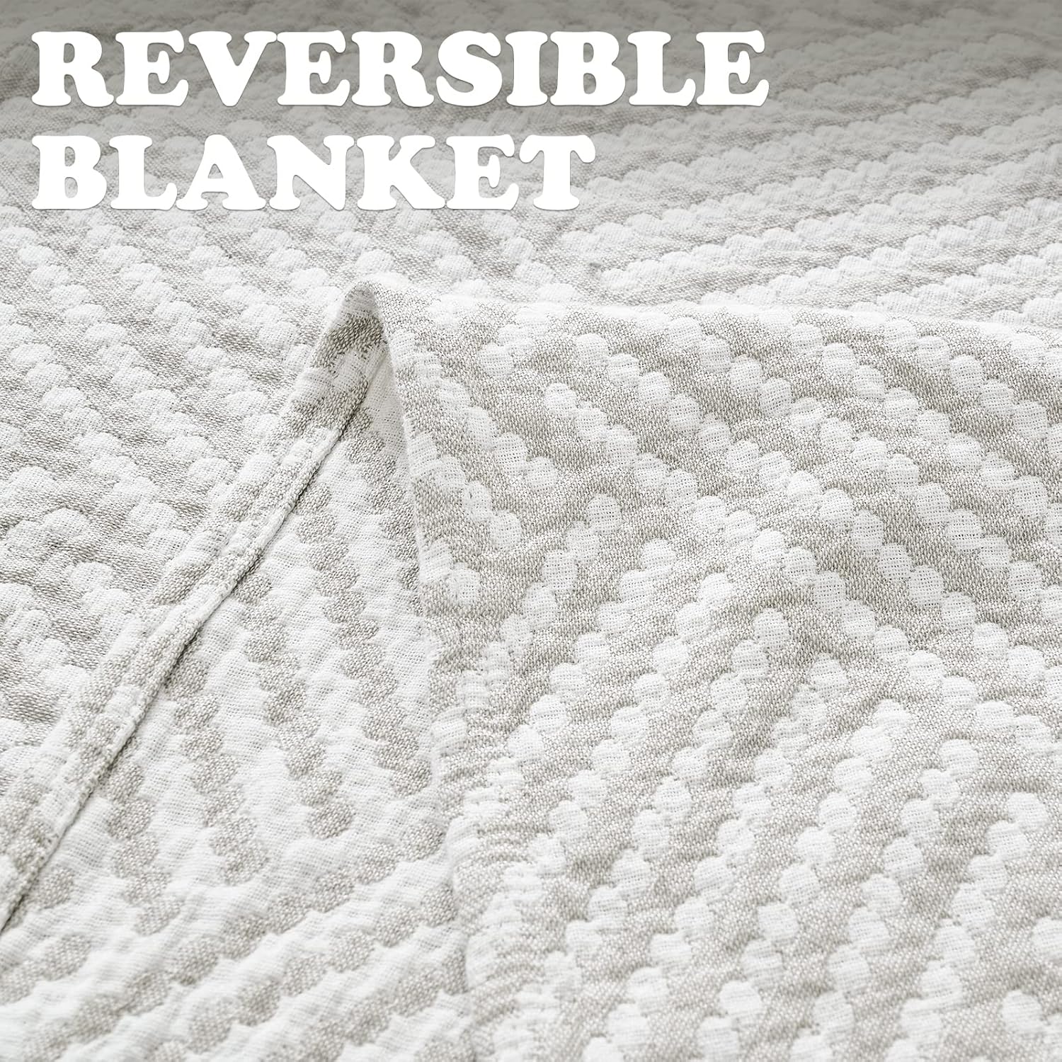 jinchan Boho 100% Cotton Blanket Muslin 50x60 Inches Lightweight 3-Layer Geometric Square Striped