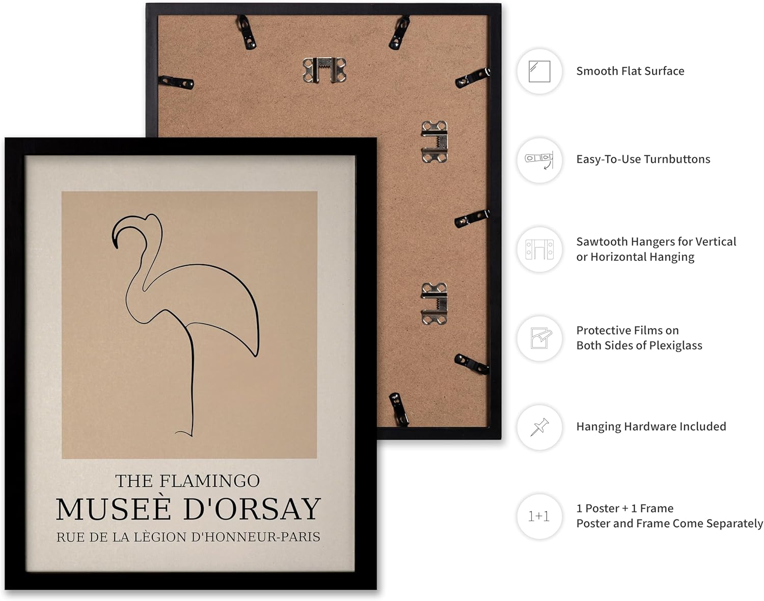 Poster Master Vintage Poster - Retro Minimalist Print - Gift for Artist, Housewarming - Flamingo