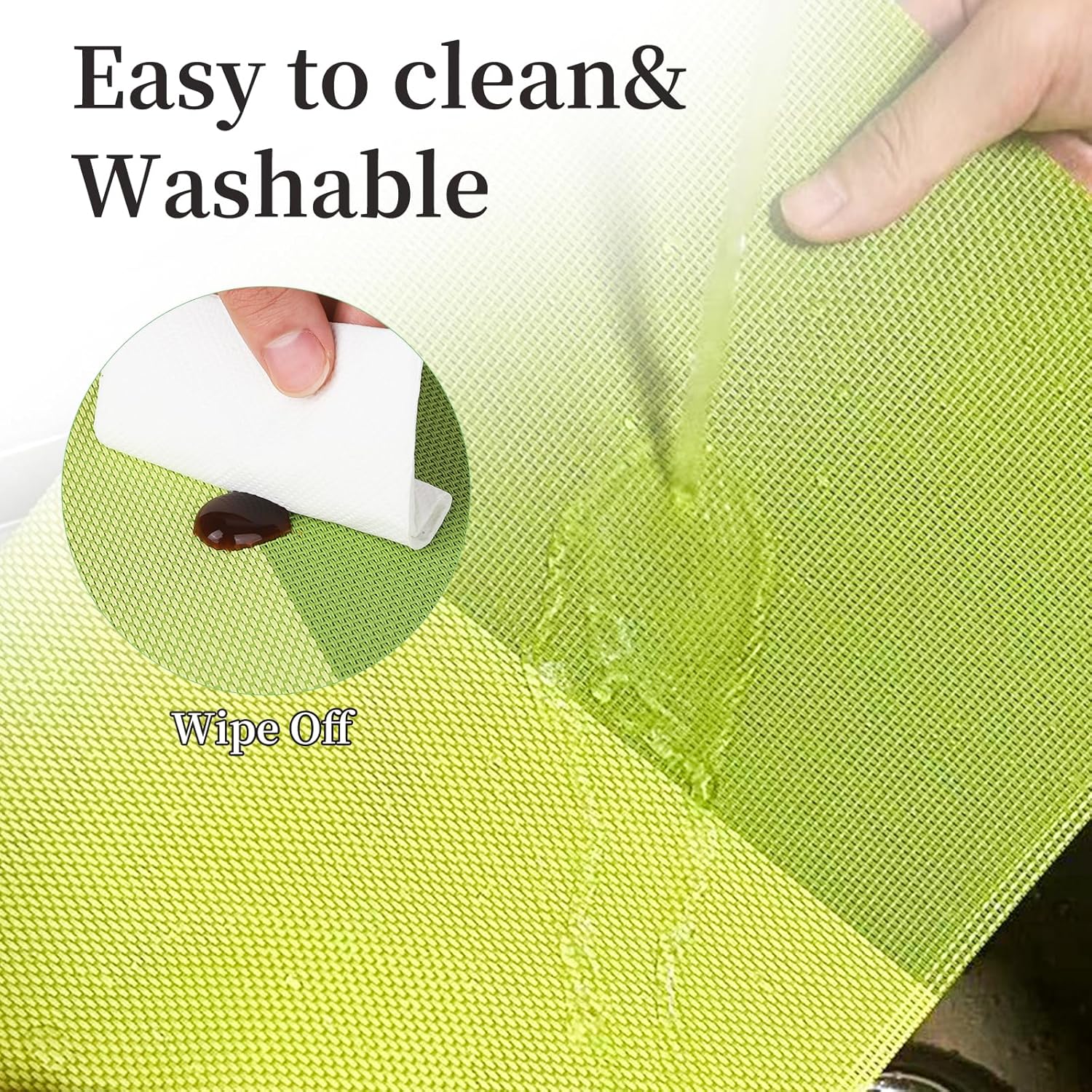 Vinyl Plastic Placemats Set of 6 Washable Heat Resistant Non-Slip Elegant Indoor Outdoor Kitchen