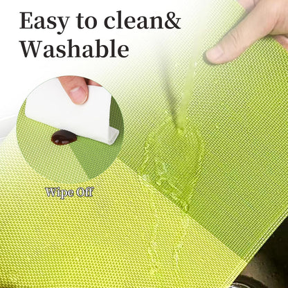 Vinyl Plastic Placemats Set of 6 Washable Heat Resistant Non-Slip Elegant Indoor Outdoor Kitchen