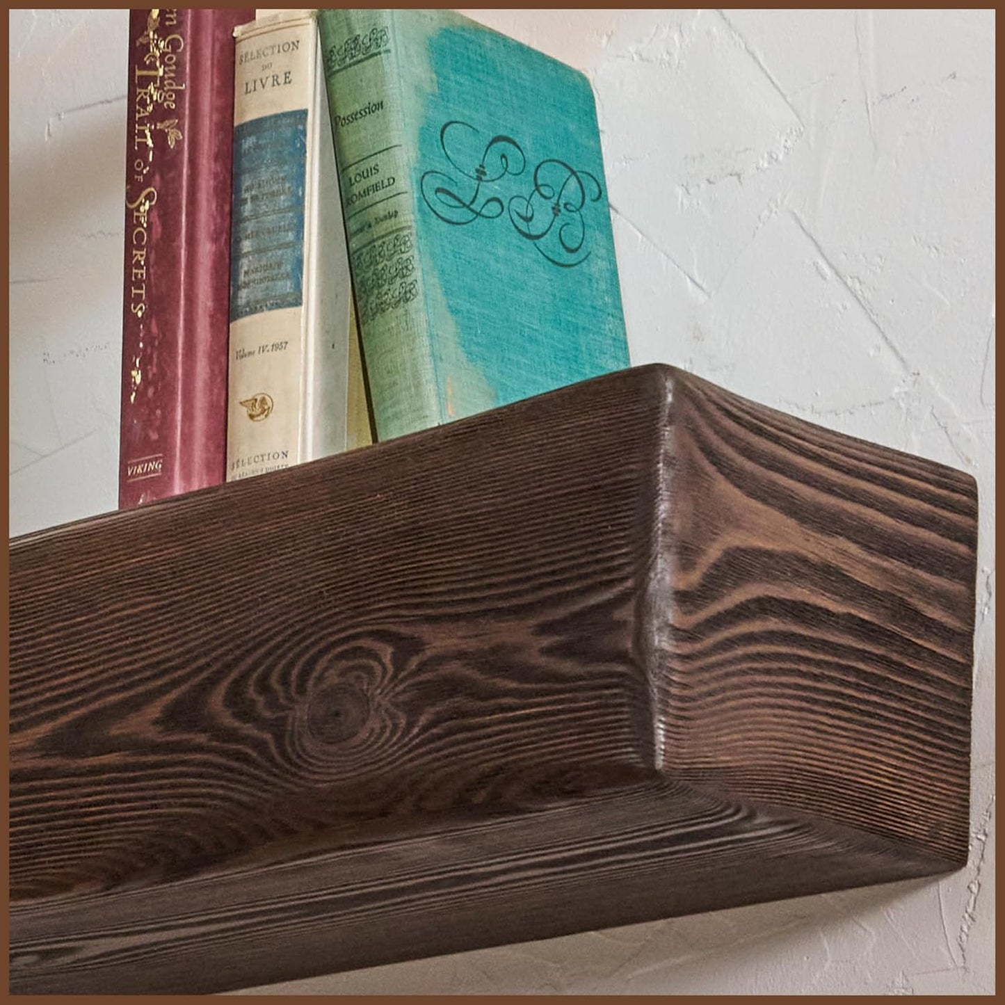 Handmade Fireplace Mantel Shelf, Extra Wide Rustic Wood Mantles for Over Fireplace, Wall Mounted