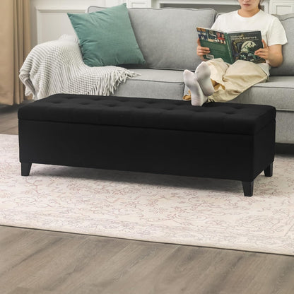 Joveco Storage Ottoman Bench, 51" Rectangle Long Bench, for Bedroom, End Foot of Bed, Living Room