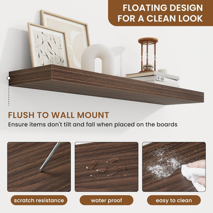 fuqing Floating Shelves for Wall, Bathroom Shelf Wall Mounted for Storage, Shelves with Invisible