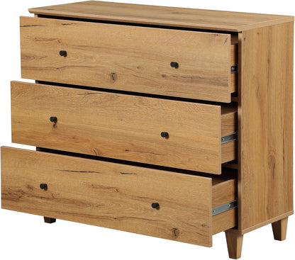 WAMPAT Dresser with 9 Drawers, Bedroom 3-in-1 Wide Wooden Chest of Drawers, Modern Long Dressers