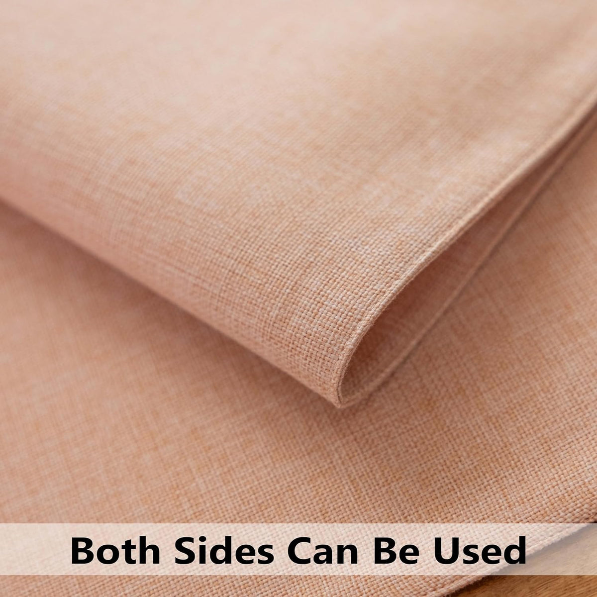 Demetex Pink Placemats Set of 8 Heat Resistant Cloth Place Mats Rectangle Linen Table Placemat for
