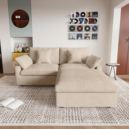 JACH Sectional Couches for Living Room, Cloud Sectional Couch with Deep Seat, Love Seat Modular