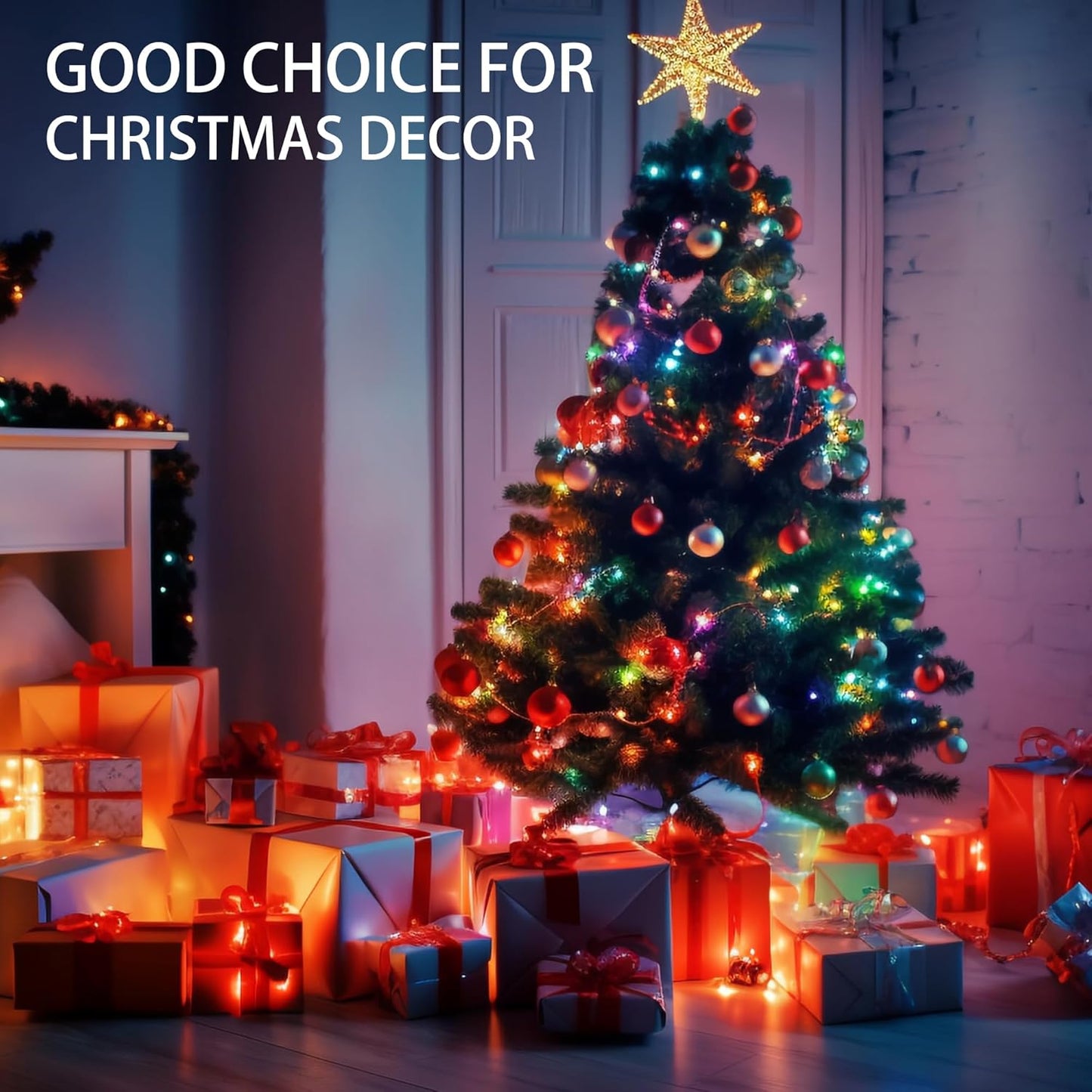 Dazzle Bright Outdoor Christmas String Lights, 1000 LED 328 FT Plug in Fairy Light with Remote