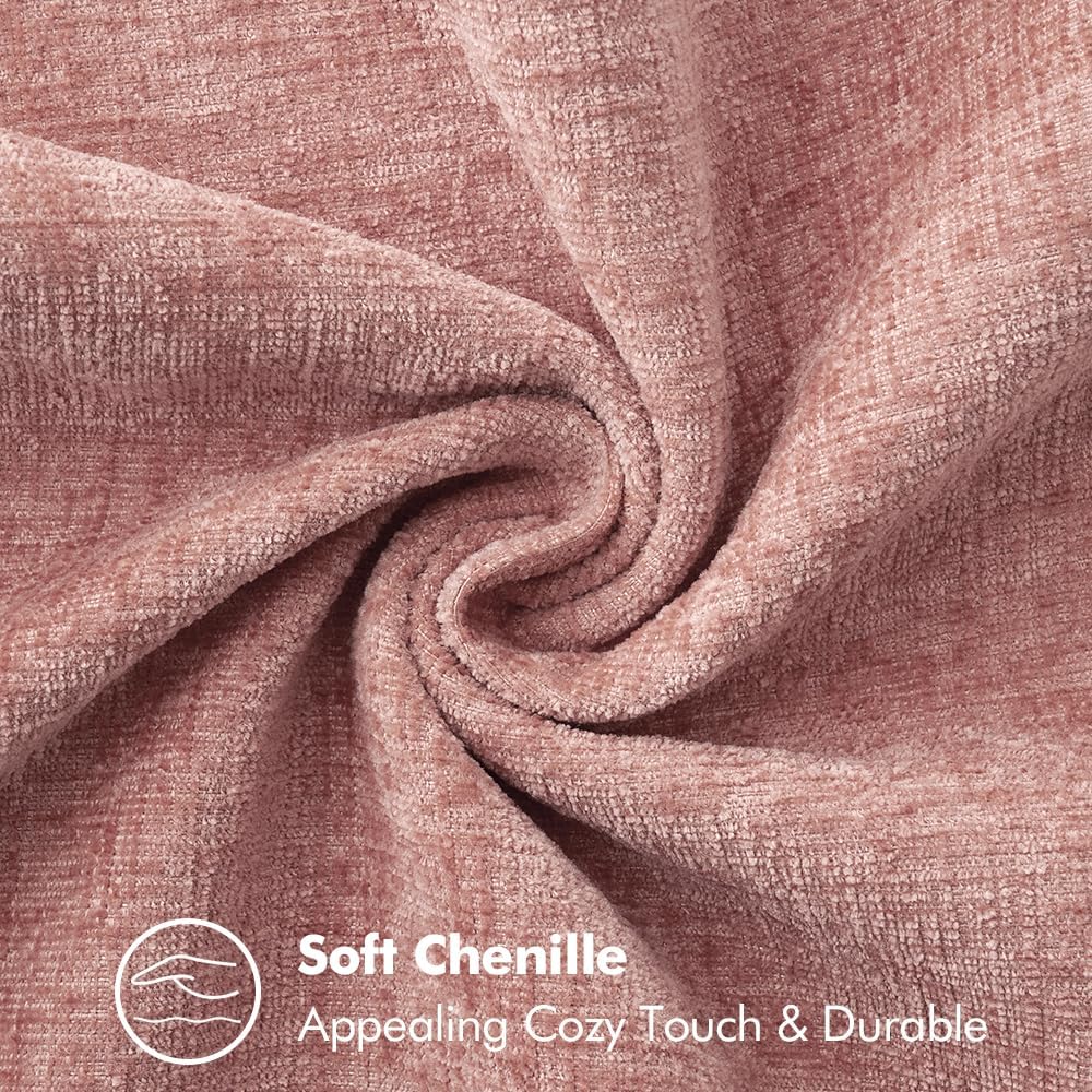 MIULEE Pack of 2 Couch Throw Pillow Covers 24x24 Inch Blush Pink Farmhouse Decorative Pillow Covers