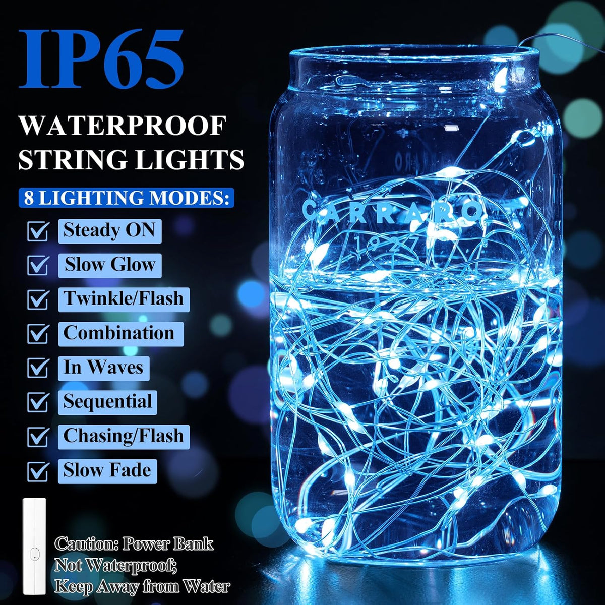 Lakumu 32FT(16 * 2) LED String Lights Battery Operated, Fairy Lights with Timer, Mini Twinkle