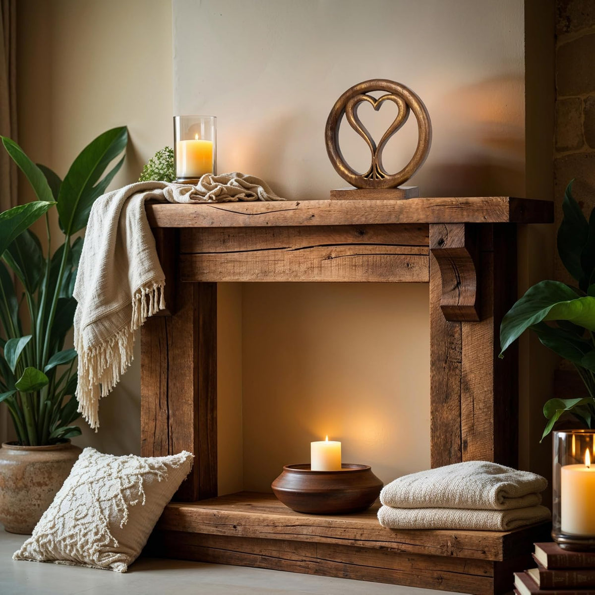 Decozen Gifts for Mom - Wooden Heart Sculpture - Mother's Day Birthday Gifts, Home, Office, Living