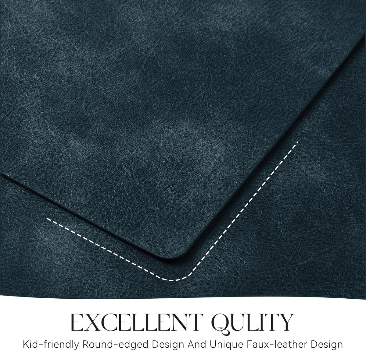 MOSAYT Vinyl Placemats Set of 8-12 X 17 Inch - Faux Leather 100% Waterproof Oil-Proof Wipeable PU