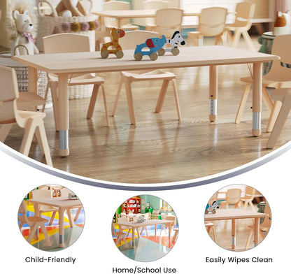 Flash Furniture Wren Adjustable Classroom Activity Table for School and Home, Plastic Activity