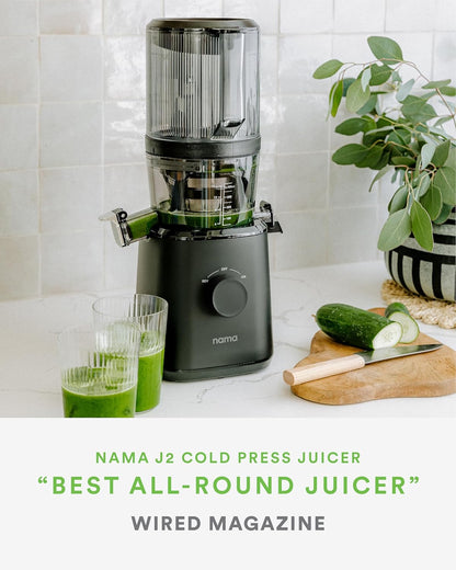 Nama J2 Cold Press Juicer – Self Feeding for Hands-Free Operation with Wide Mouth Hopper for Whole