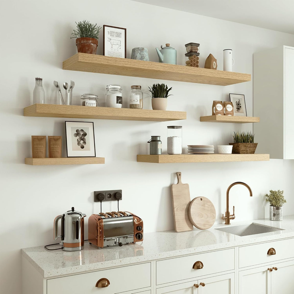 10 inches Deep Floating Shelves 36 inch Long, Single Wall Shelves Heavy Duty 70 lbs for Bedroom
