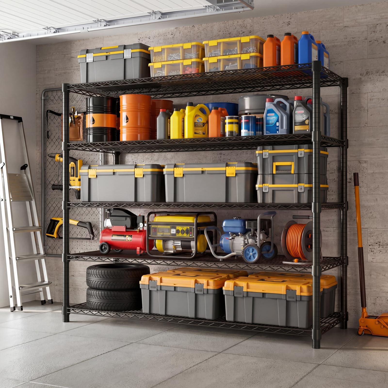 Garvee 70.8" H Storage Shelves 5-Tier Garage Shelving Adjustable for Pantry