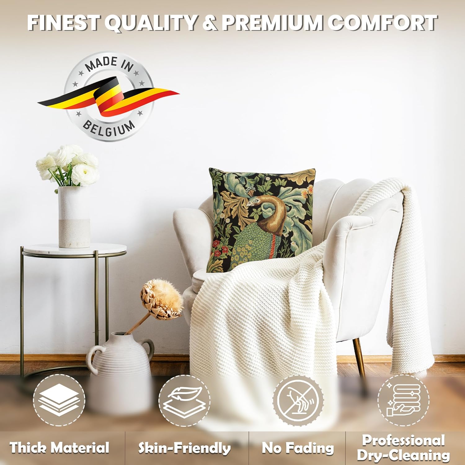 Charlotte Home Furnishings Throw Pillow Covers, Decorative Boho Pillow Covers for Couch, Living