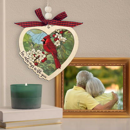 FLAGWIX Sympathy Gifts for Loss of Loved One - Red Cardinal Suncatcher Ornament with Card