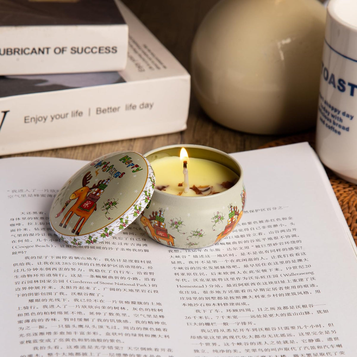 Christmas Scented Candle Set ??Holiday Soy Wax Aromatherapy Candles for Home Décor, Winter