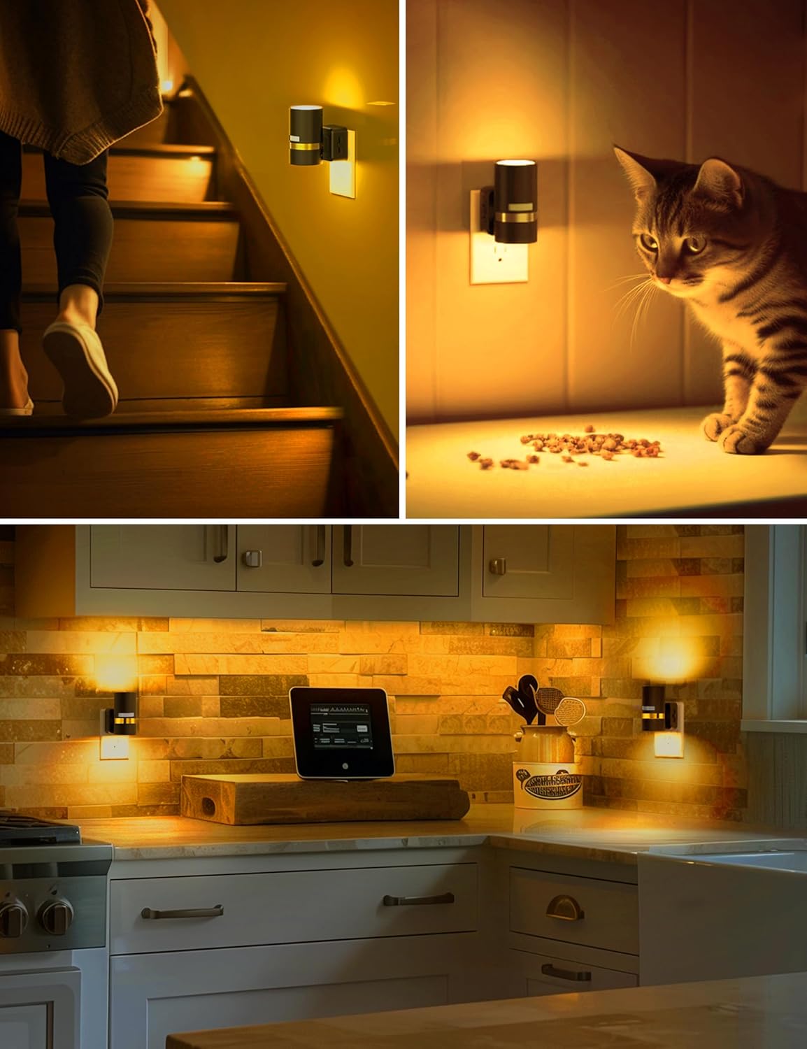 L LOHAS LED Motion Sensor Night Light Plug in, Night Lights Plug into Wall with Adjustable