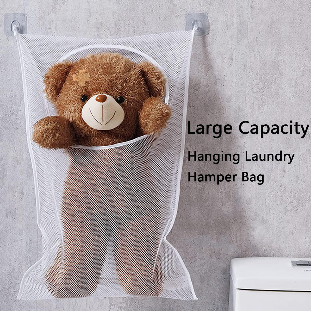 Resdenio Hanging Laundry Hamper Bag, Portable Laundry Bag, 30 x 20 Inch Large Foldable Wall Hanging