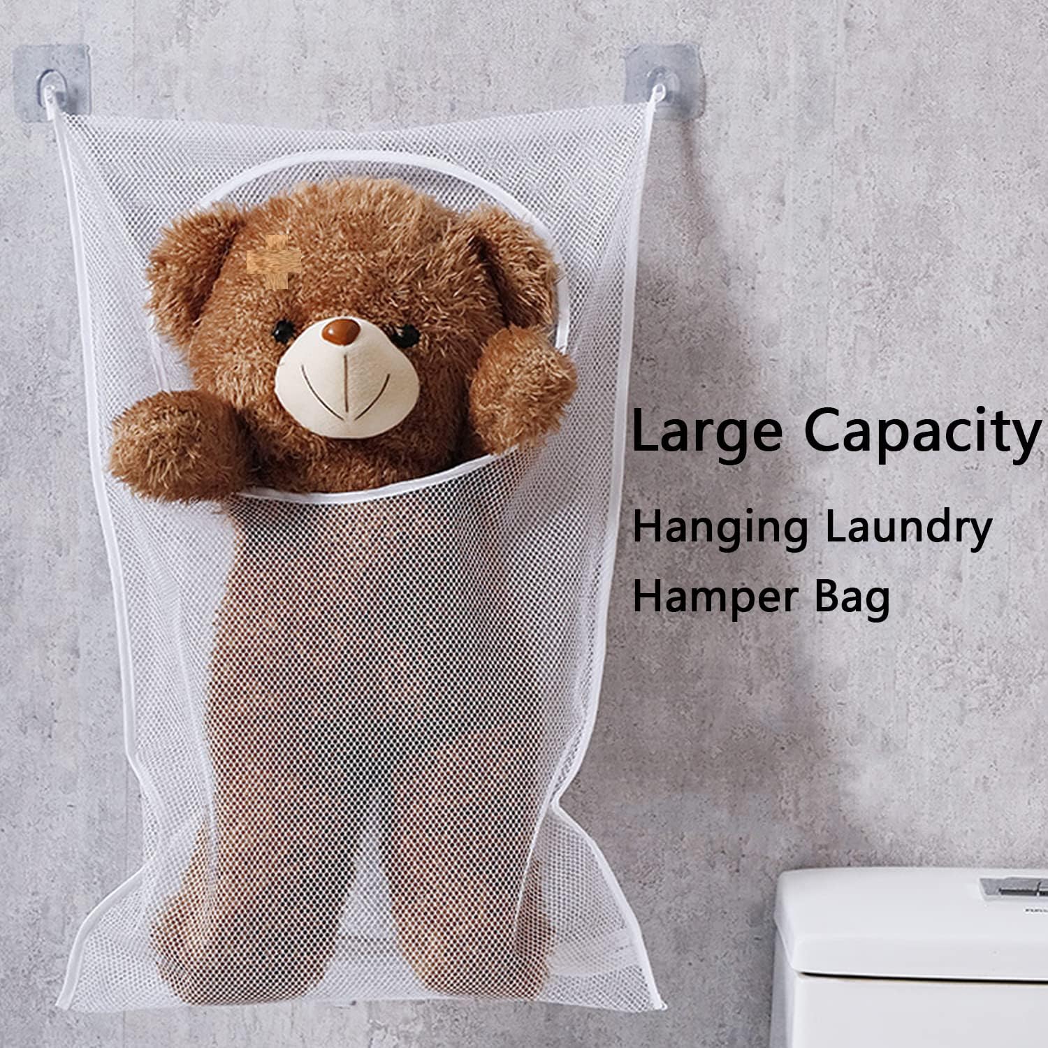 Resdenio Hanging Laundry Hamper Bag, Portable Laundry Bag, 30 x 20 Inch Large Foldable Wall Hanging
