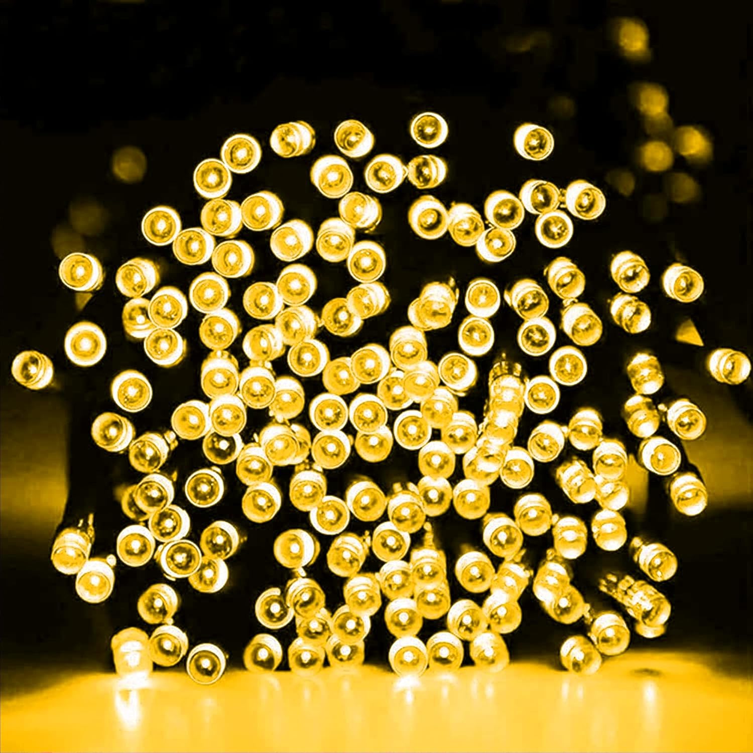 Dazzle Bright Christmas String Lights, 66FT 200 LED Connectable Green Wire 8 Modes String Lights