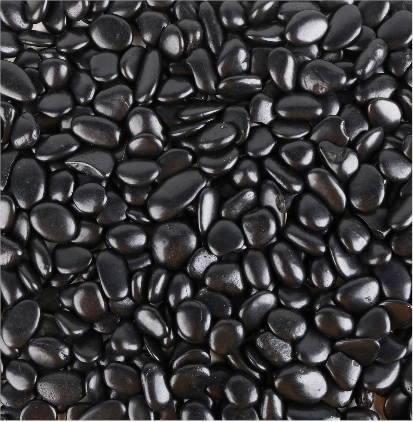 CJGQ Black Pebbles for Plants 7lb Bulk Bag Aquarium Gravel 0.5"- 1" Decorative Polished Fish Tank