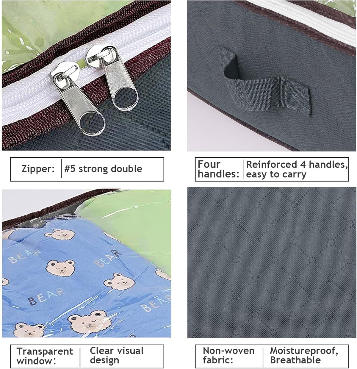 Budding Joy 90L Under Bed Storage Containers, Closet Organizers and Storage Bins, Foldable Underbed