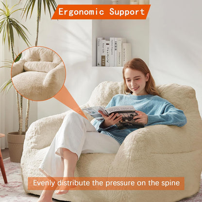Bean Bag Chair for Adults with Pillow,Oversized Bean Bag Couch for Adults Chairs,Giant Lazy Couch