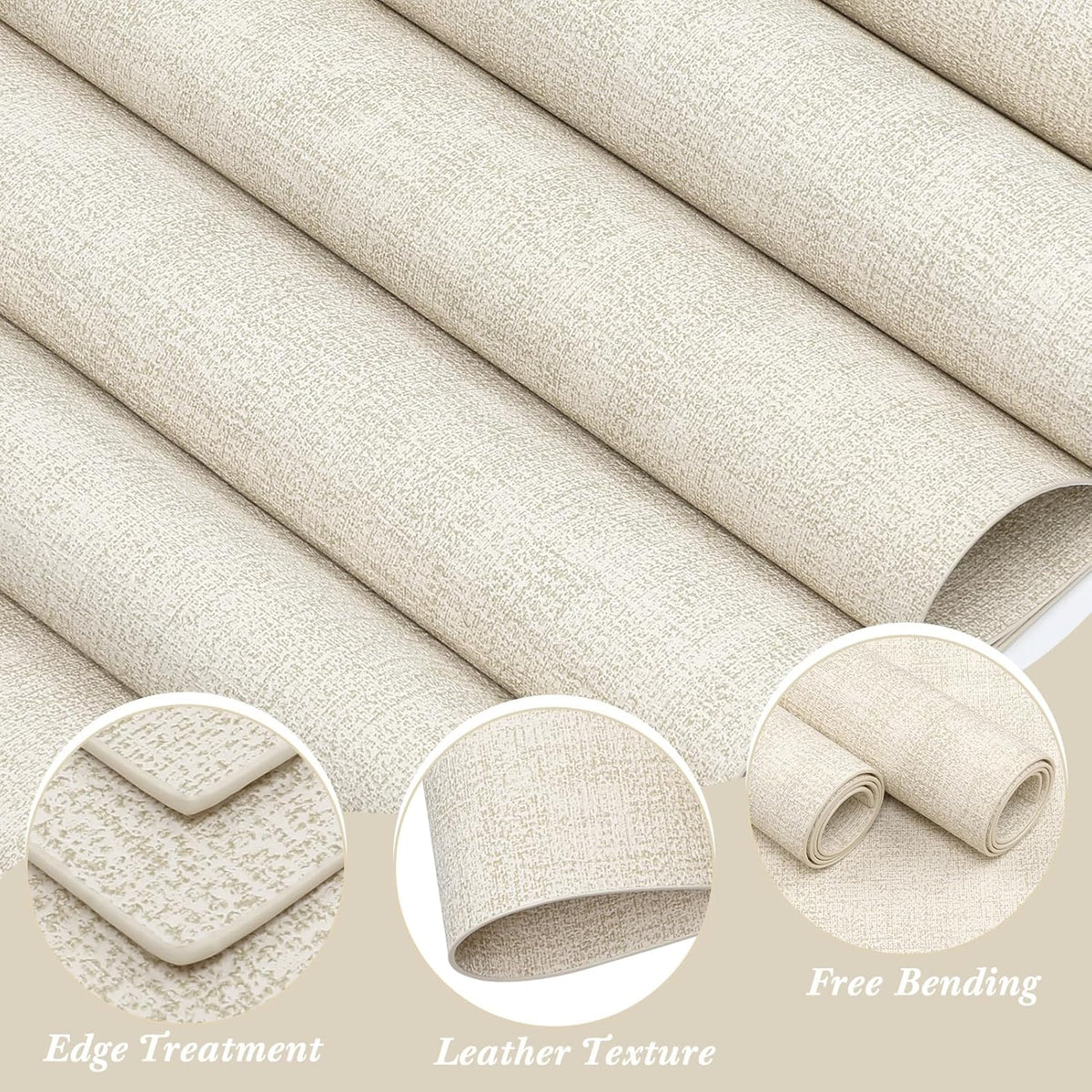 SUEH DESIGN Faux Leather Placemats Set of 6, Wipeable Place Mats Heat Resistant Table Mats