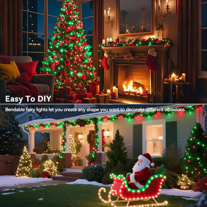 4 Pack 60LED Christmas Fairy Lights Battery Operated - 20FT Twinkle Lights with 2 Lighting Modes