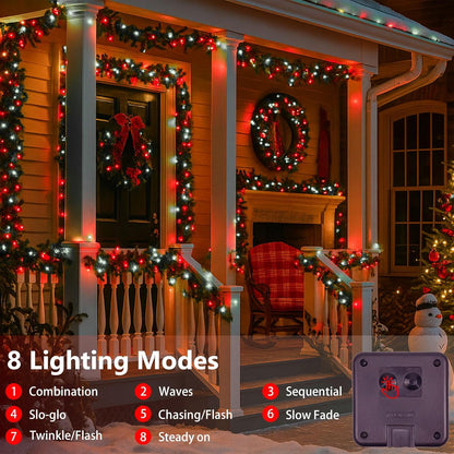 Extra-Long 144FT Solar String Lights for Outside, 2 Pack 400LED Solar Fairy Lights Outdoor