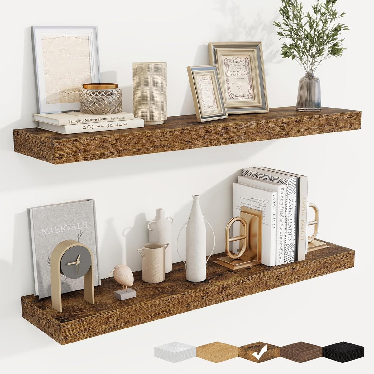 fuqing Floating Shelves for Wall, Bathroom Shelf Wall Mounted for Storage, Shelves with Invisible