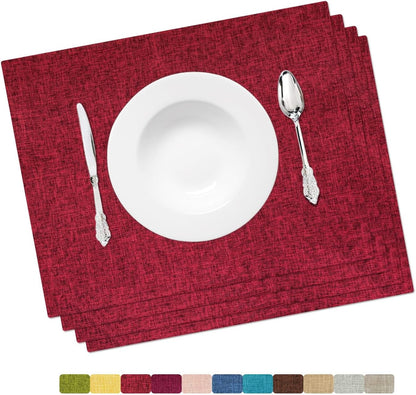 Placemat Set-Washable Place Mats for Parties, Elegant Table Mats for Kitchen Table, Set of 4 Dining