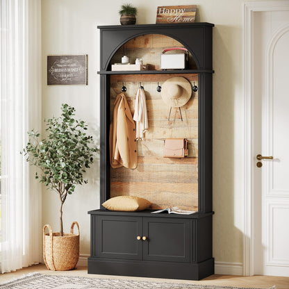 Tribesigns 70.86" Hall Tree with Storage Bench, 4-in-1 Design Entryway Bench with Coat Rack